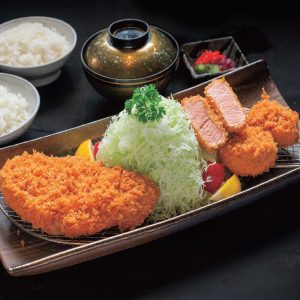 特上吉列豬扒豬柳定食 Deep-Fried Premium Pork Loin and Pork Fillet Set